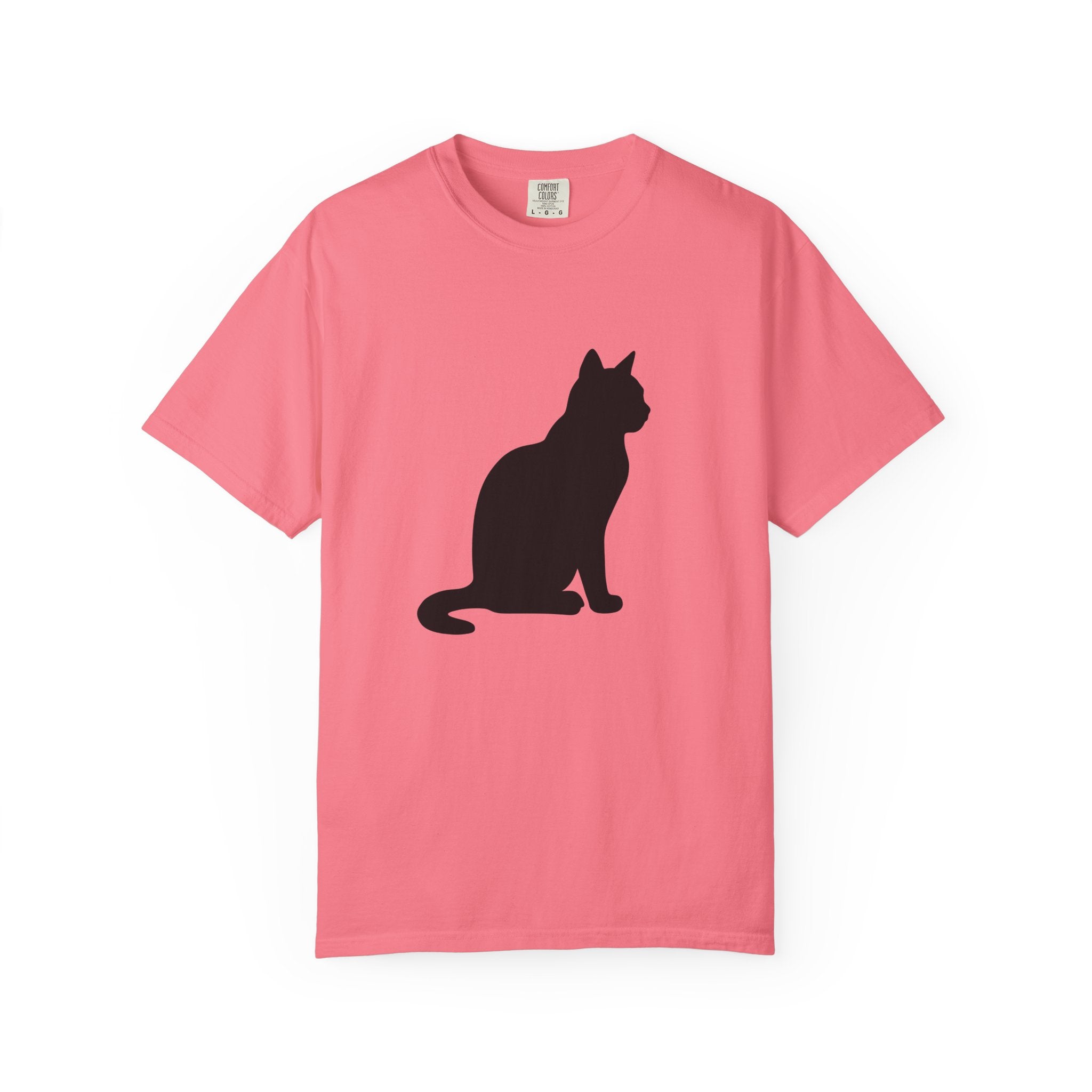 Cat Silhouette T‑Shirt — Minimal Black Kitty Graphic Tee
