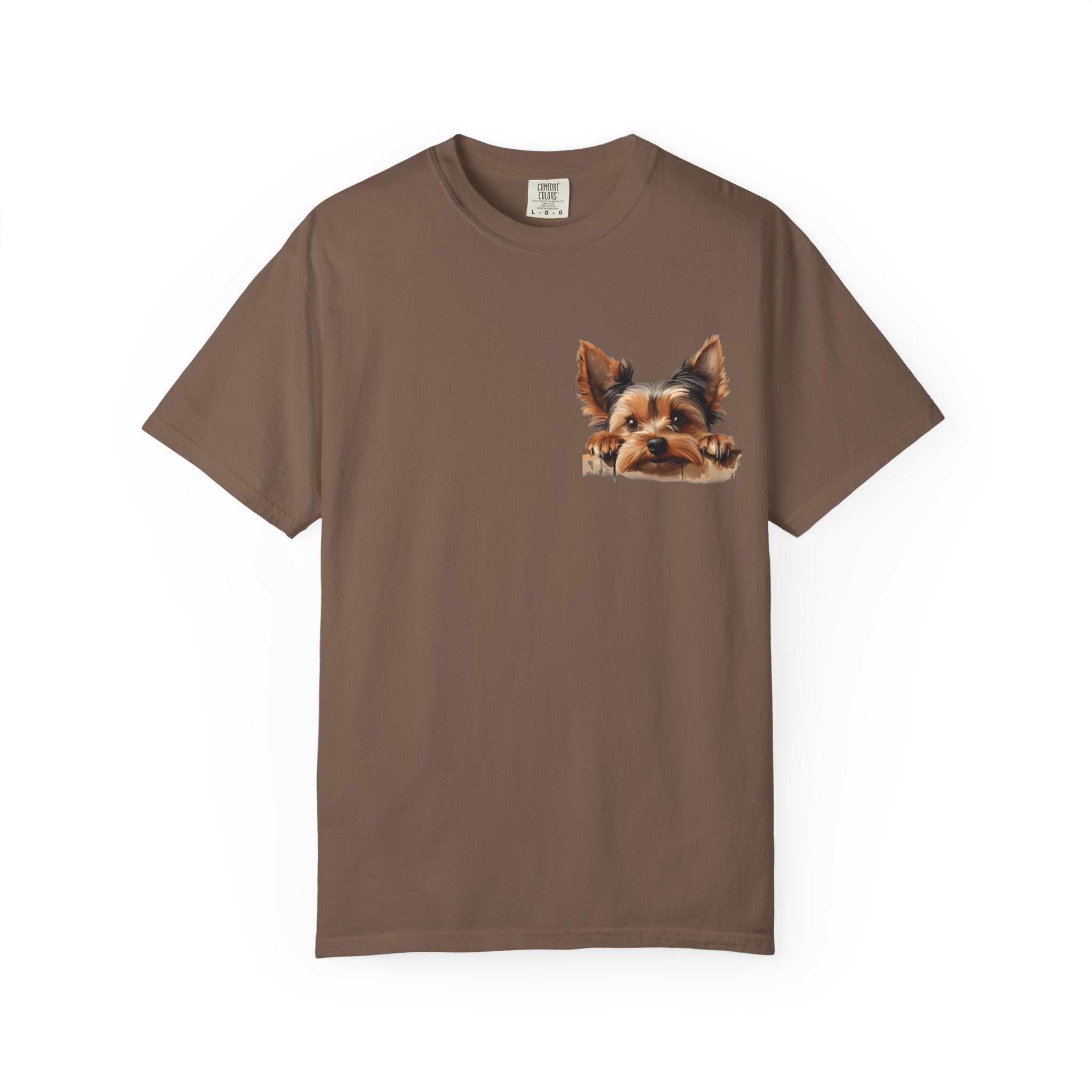 Yorkie Peeking T-Shirt — Cute Yorkshire Terrier Graphic Tee