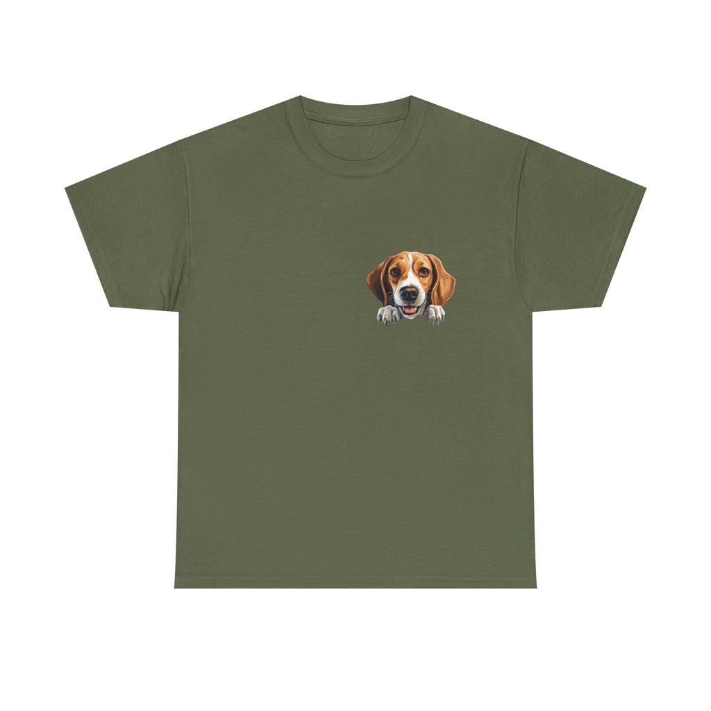 Beagle Peekaboo T‑Shirt — Cute Dog Lover Tee Ideal Gift for Dog Dad or Dog Mom