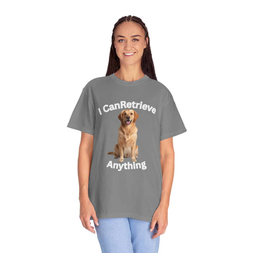 Golden Retriever Portrait T-Shirt — Realistic Dog Face Tee