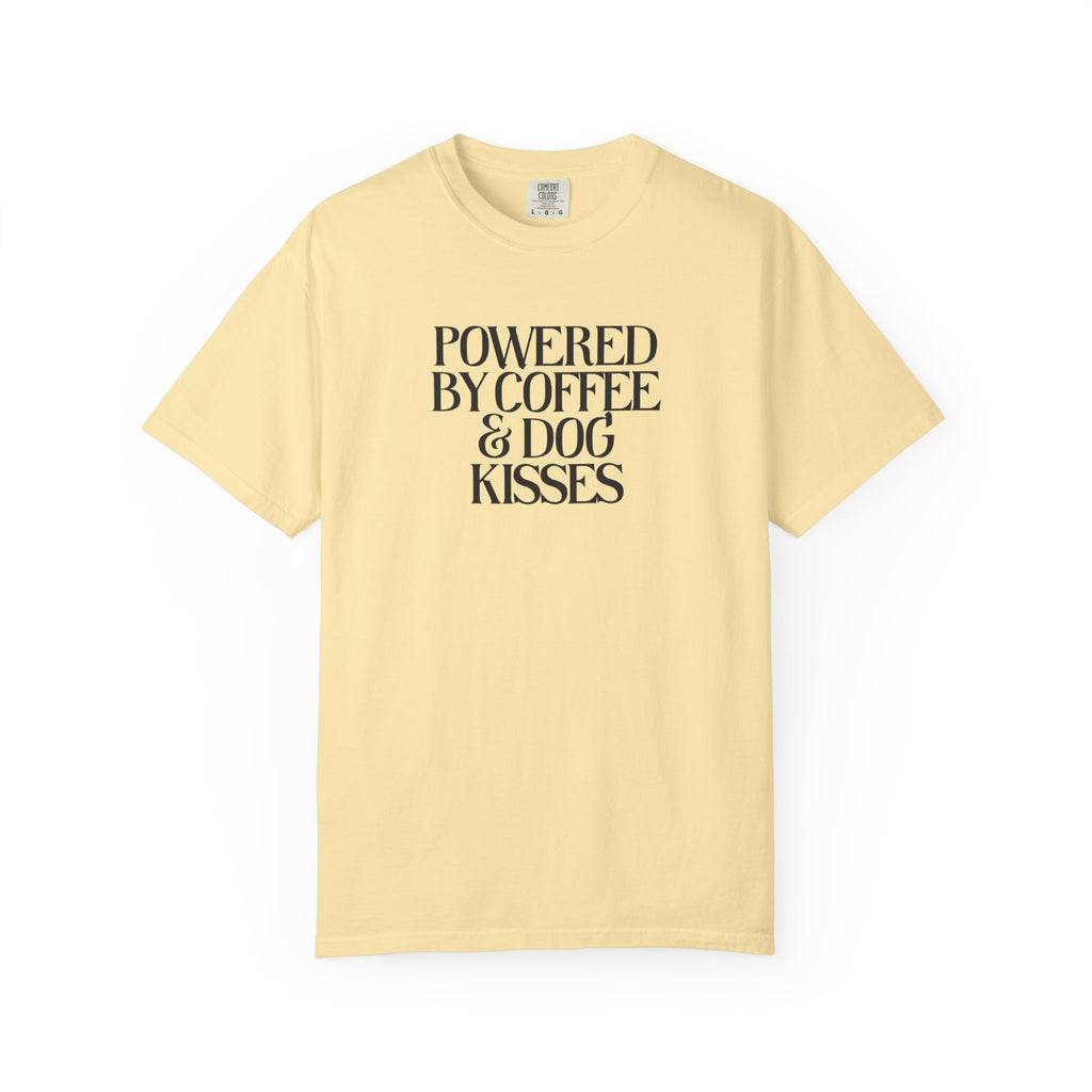 Powered by Coffee & Dog Kisses Graphic Tee