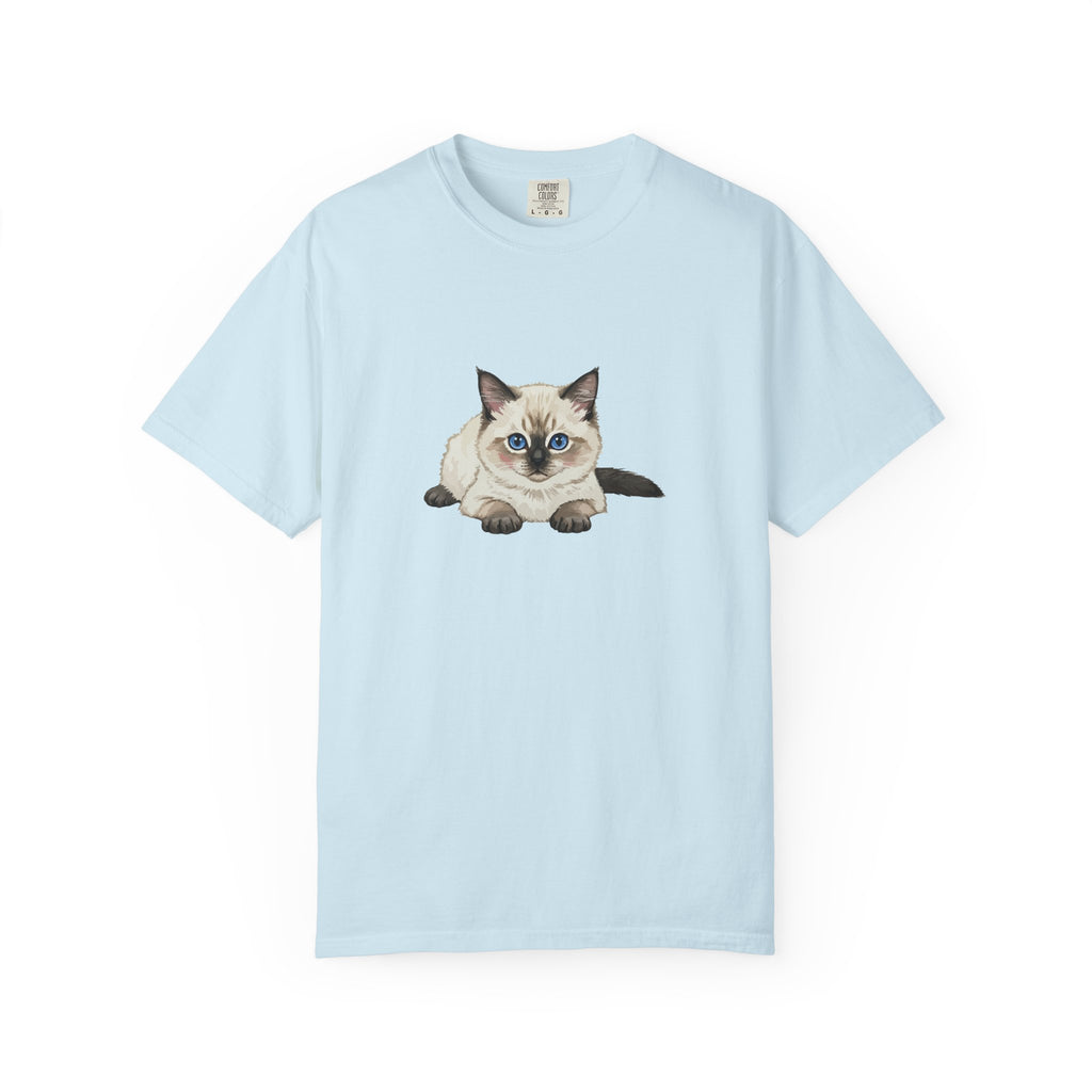 Cat Graphic T-Shirt — Cute Blue-Eyed Siamese Kitten Tee for Cat Lovers