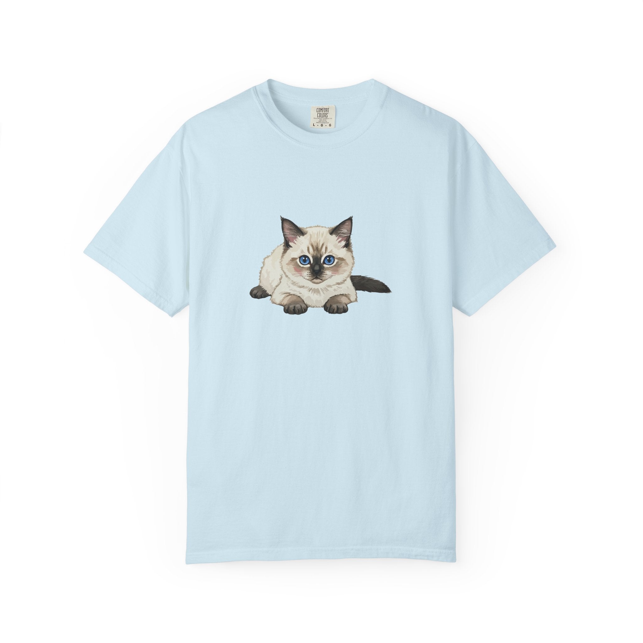 Cat Graphic T-Shirt — Cute Blue-Eyed Siamese Kitten Tee for Cat Lovers