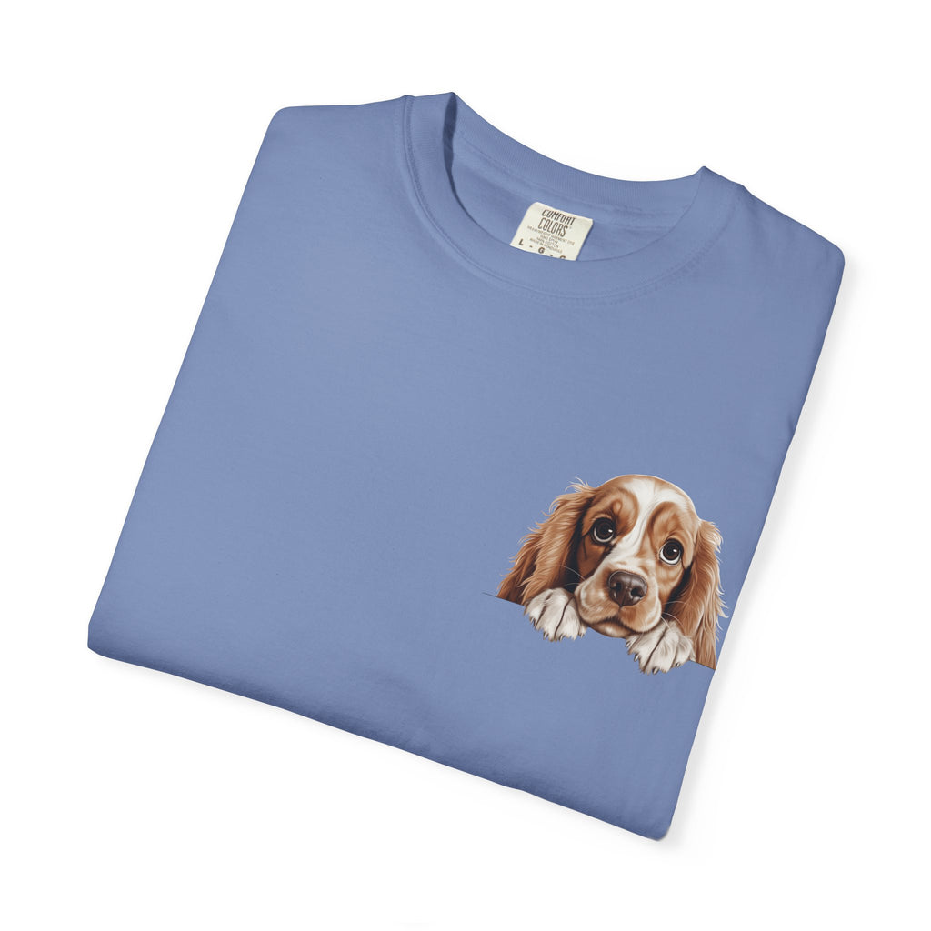 Basset Hound Pocket Tee — Cute Dog Face Graphic T-Shirt