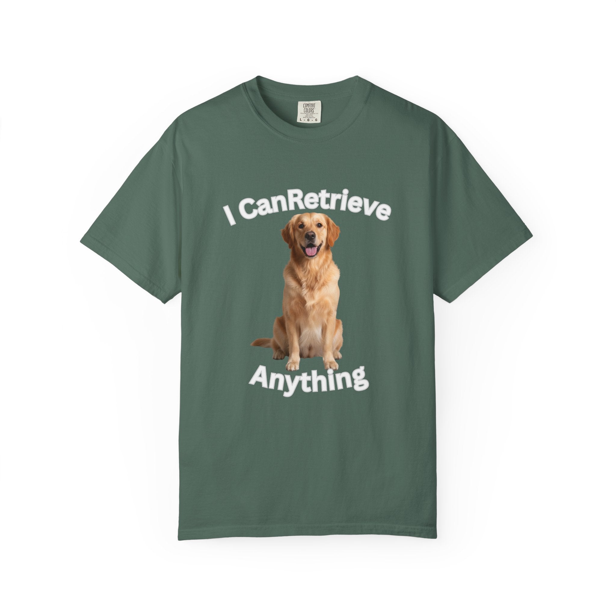 Golden Retriever Portrait T-Shirt — Realistic Dog Face Tee