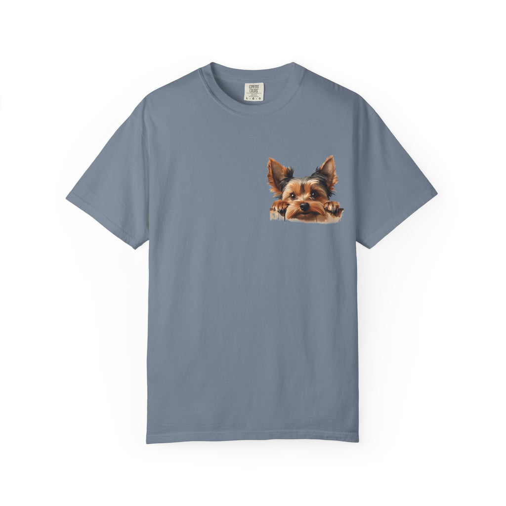 Yorkie Peeking T-Shirt — Cute Yorkshire Terrier Graphic Tee