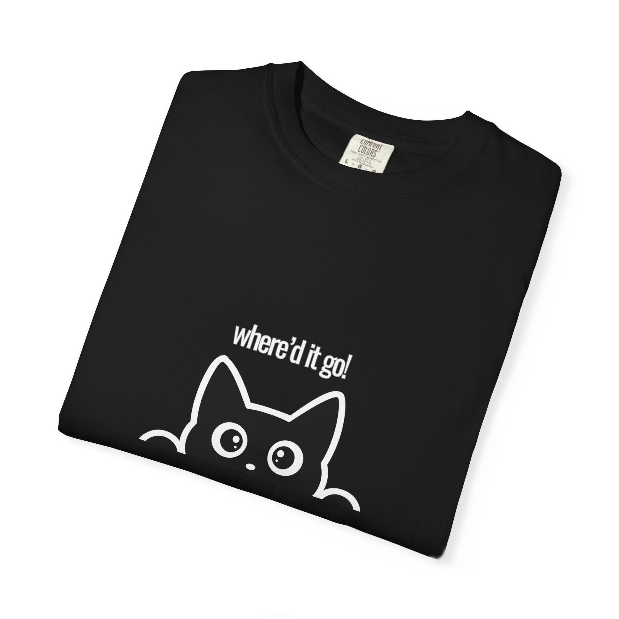 Where'd It Go? Peeking Cat T-Shirt