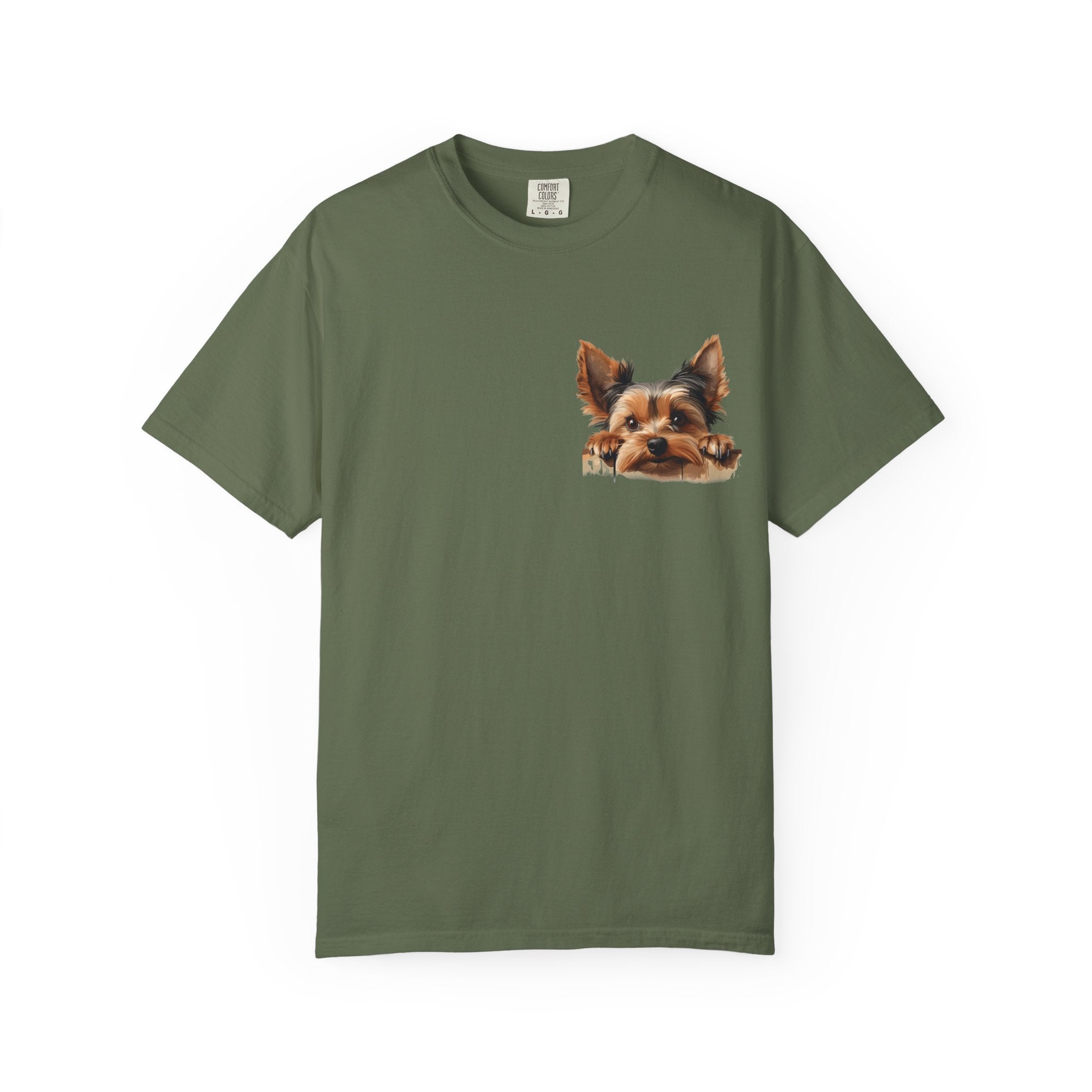 Yorkie Peeking T-Shirt — Cute Yorkshire Terrier Graphic Tee