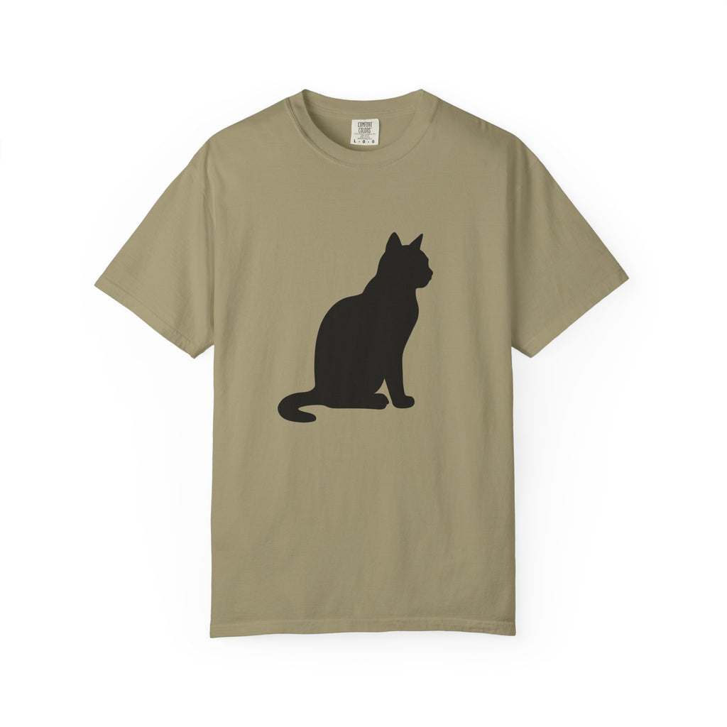 Cat Silhouette T‑Shirt — Minimal Black Kitty Graphic Tee