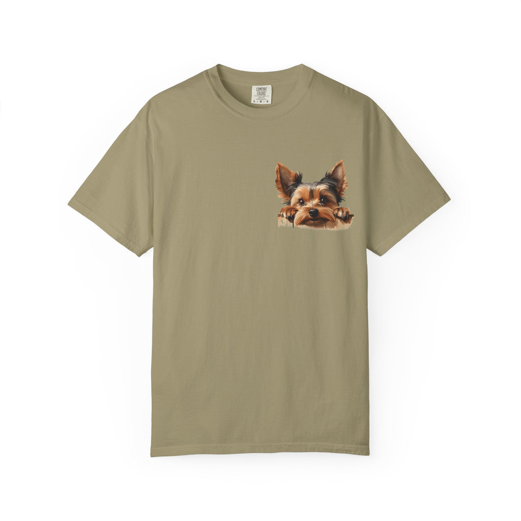 Yorkie Peeking T-Shirt — Cute Yorkshire Terrier Graphic Tee