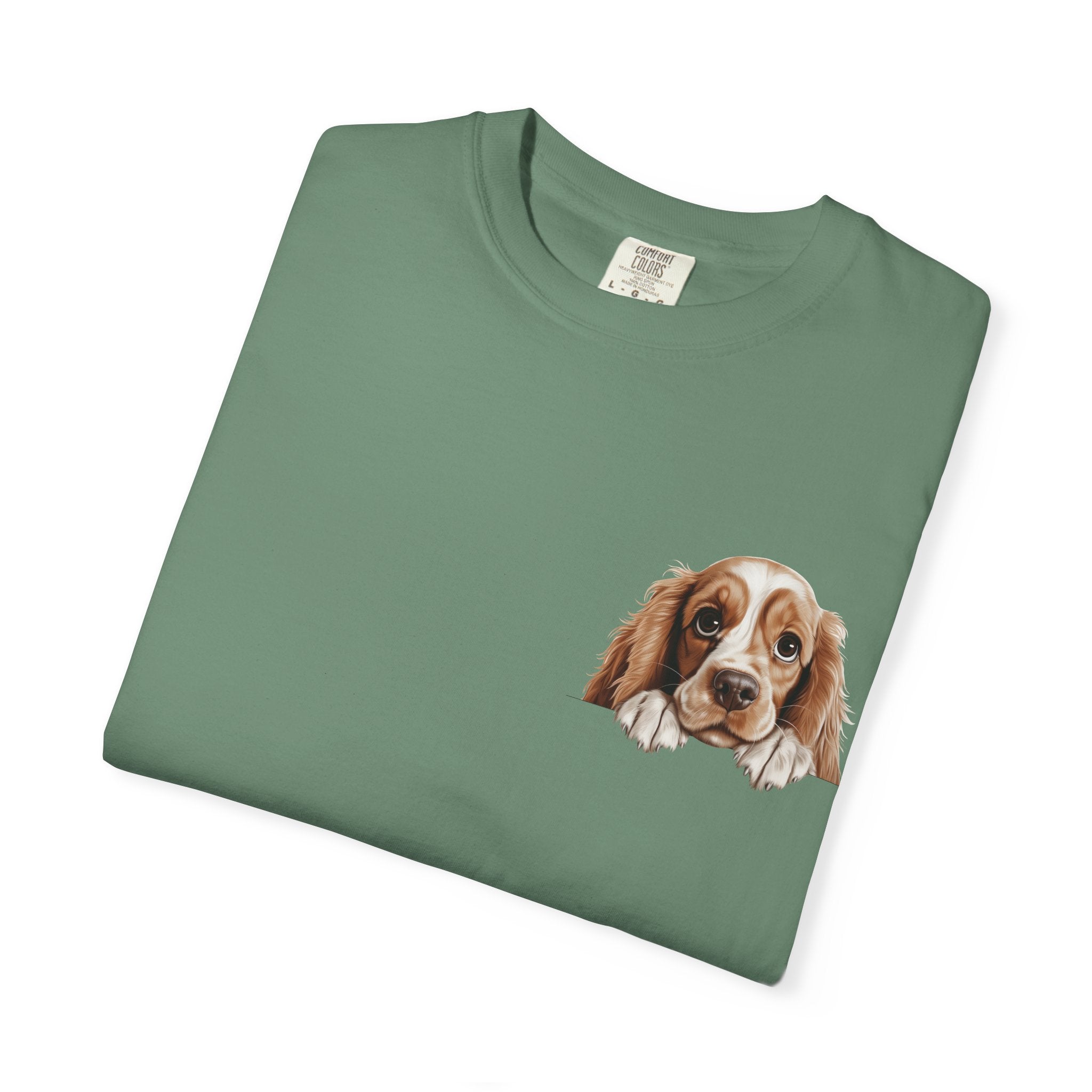 Basset Hound Pocket Tee — Cute Dog Face Graphic T-Shirt