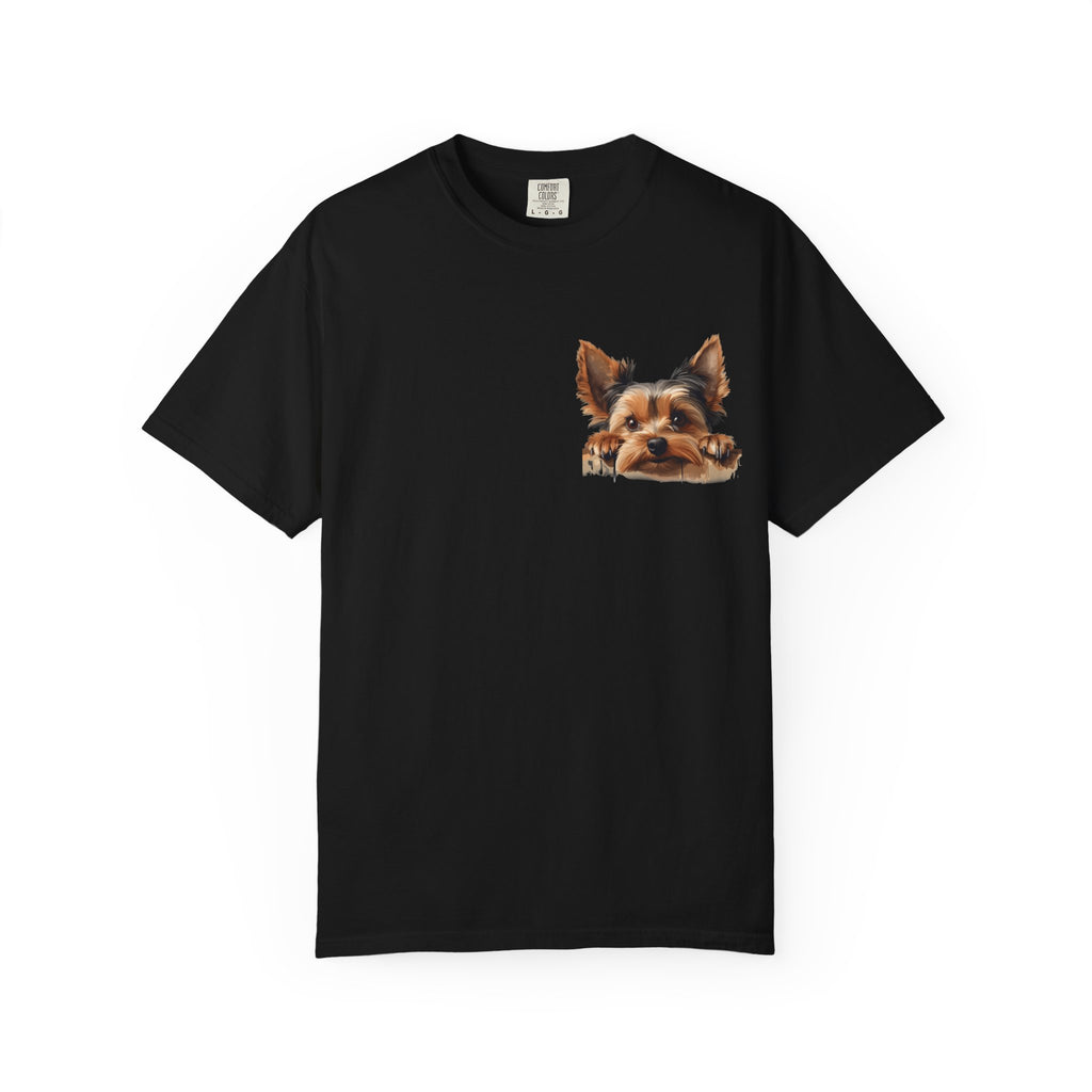 Yorkie Peeking T-Shirt — Cute Yorkshire Terrier Graphic Tee