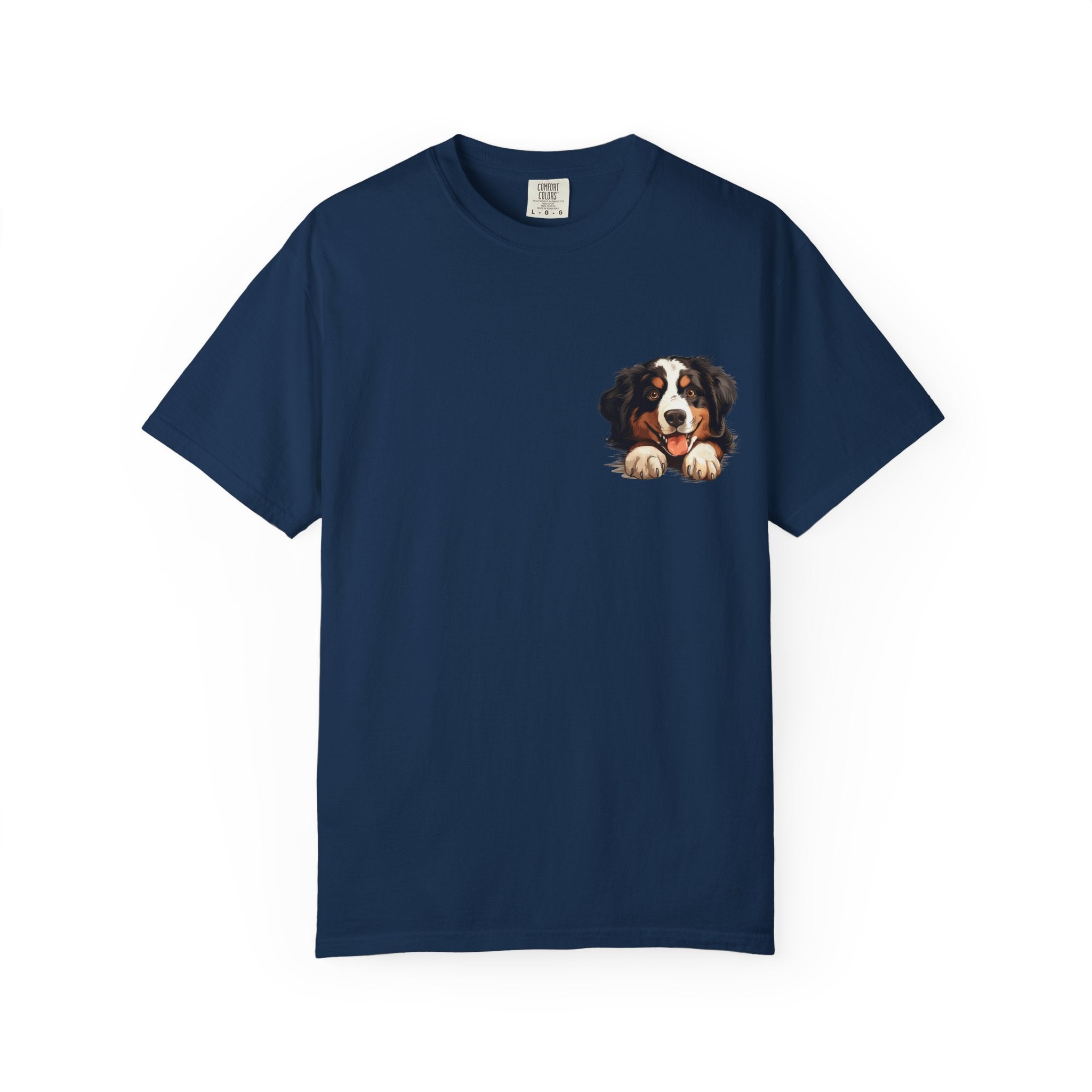 Bernese Mountain Dog Pocket Tee — Cute Puppy Graphic T-Shirt