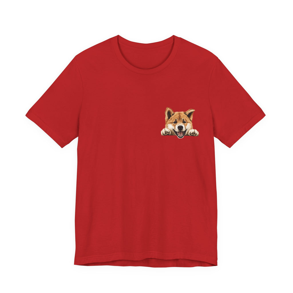 Shiba Inu Peek Pocket Tee – Cute Dog Graphic T-Shirt