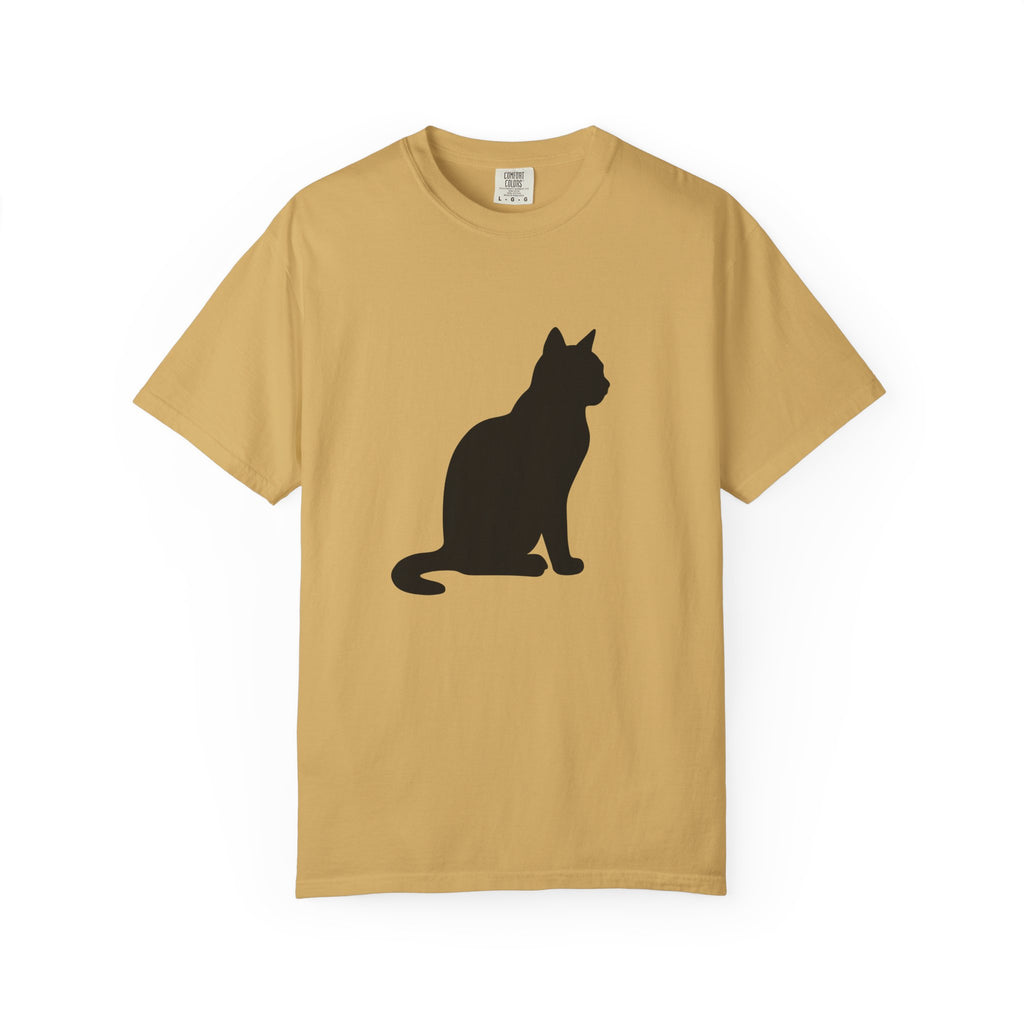 Cat Silhouette T‑Shirt — Minimal Black Kitty Graphic Tee