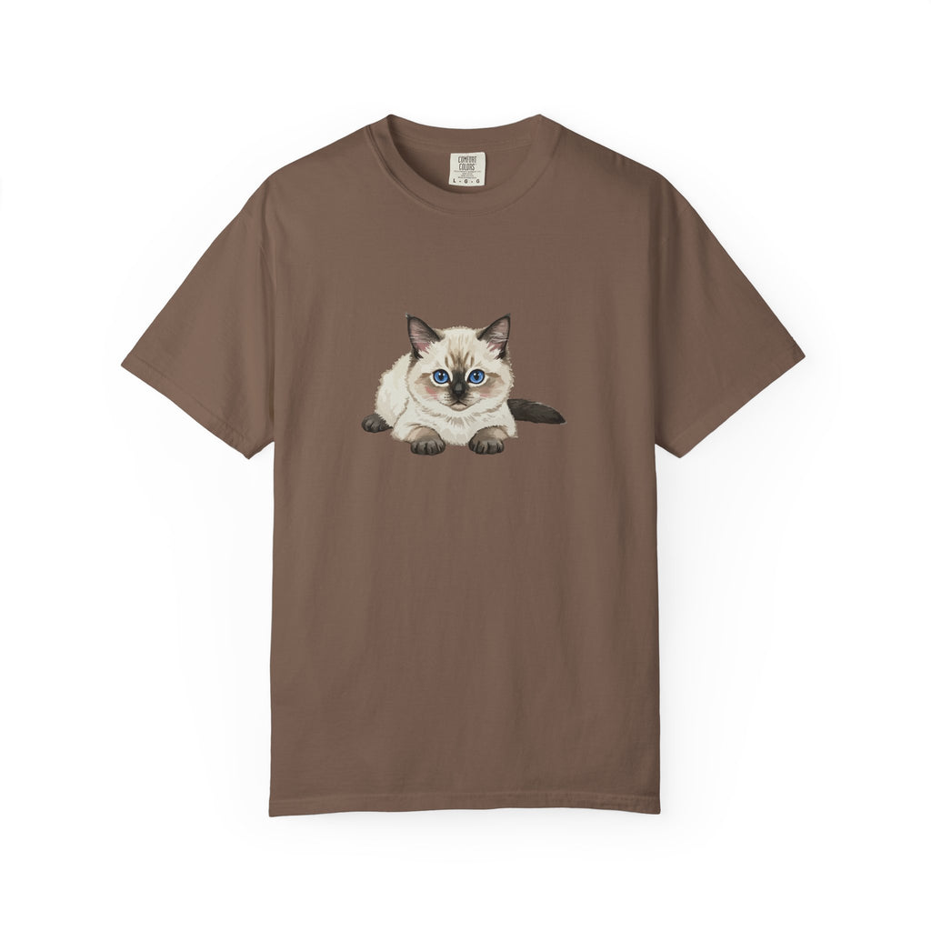 Cat Graphic T-Shirt — Cute Blue-Eyed Siamese Kitten Tee for Cat Lovers