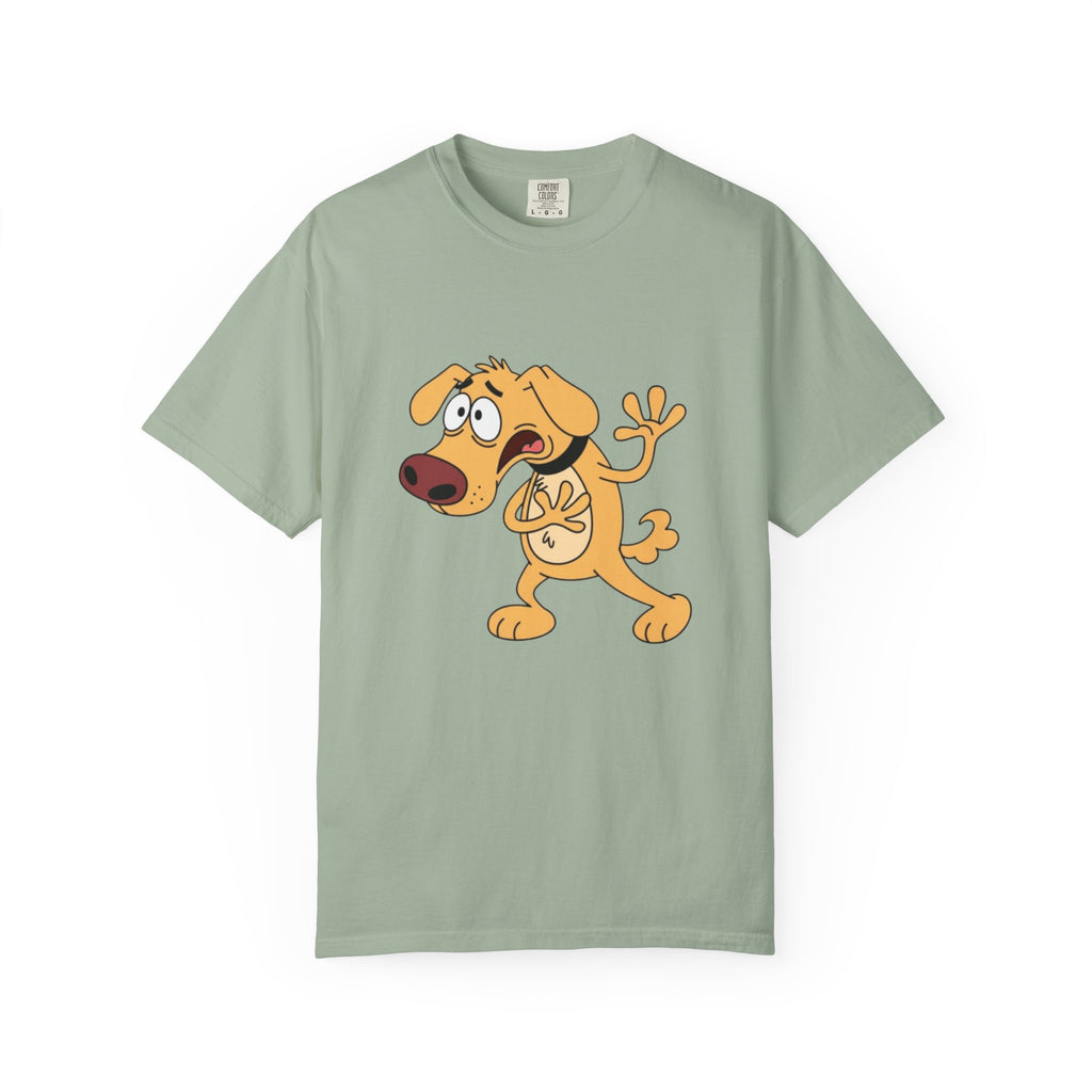 Cartoon Shocked Dog T-Shirt — Funny Animated Pup Graphic Tee