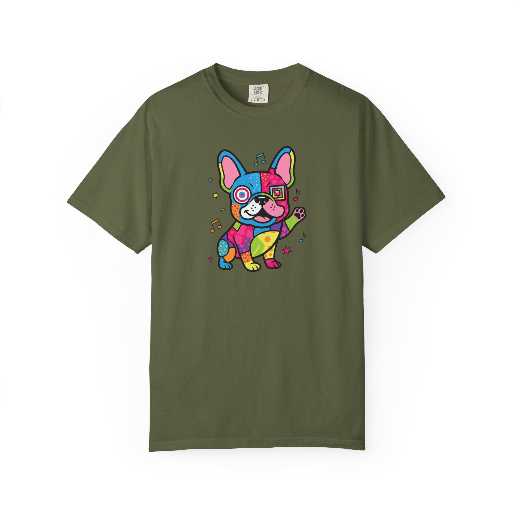 French Bulldog Pop Art T-Shirt — Colorful Cute Dog Graphic Tee