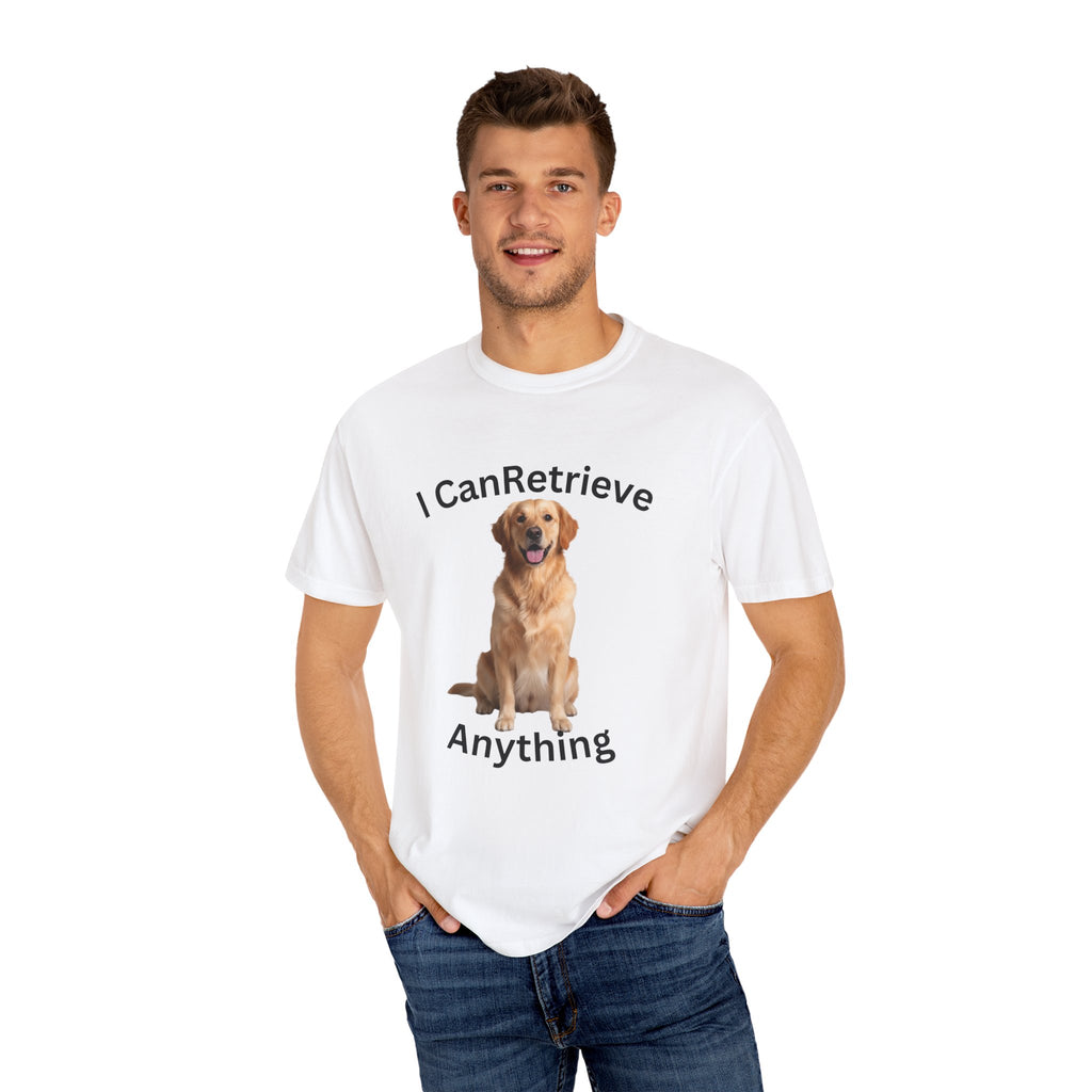 Golden Retriever Portrait T-Shirt — Realistic Dog Face Tee