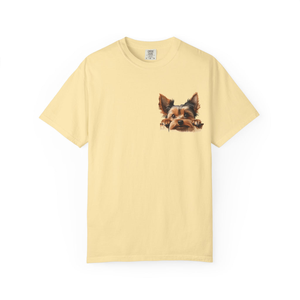 Yorkie Peeking T-Shirt — Cute Yorkshire Terrier Graphic Tee