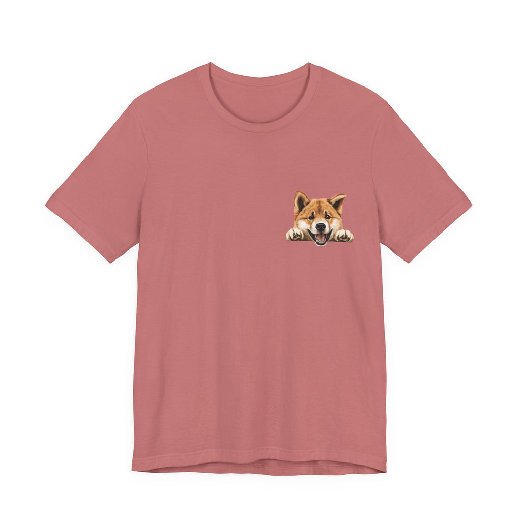 Shiba Inu Peek Pocket Tee – Cute Dog Graphic T-Shirt