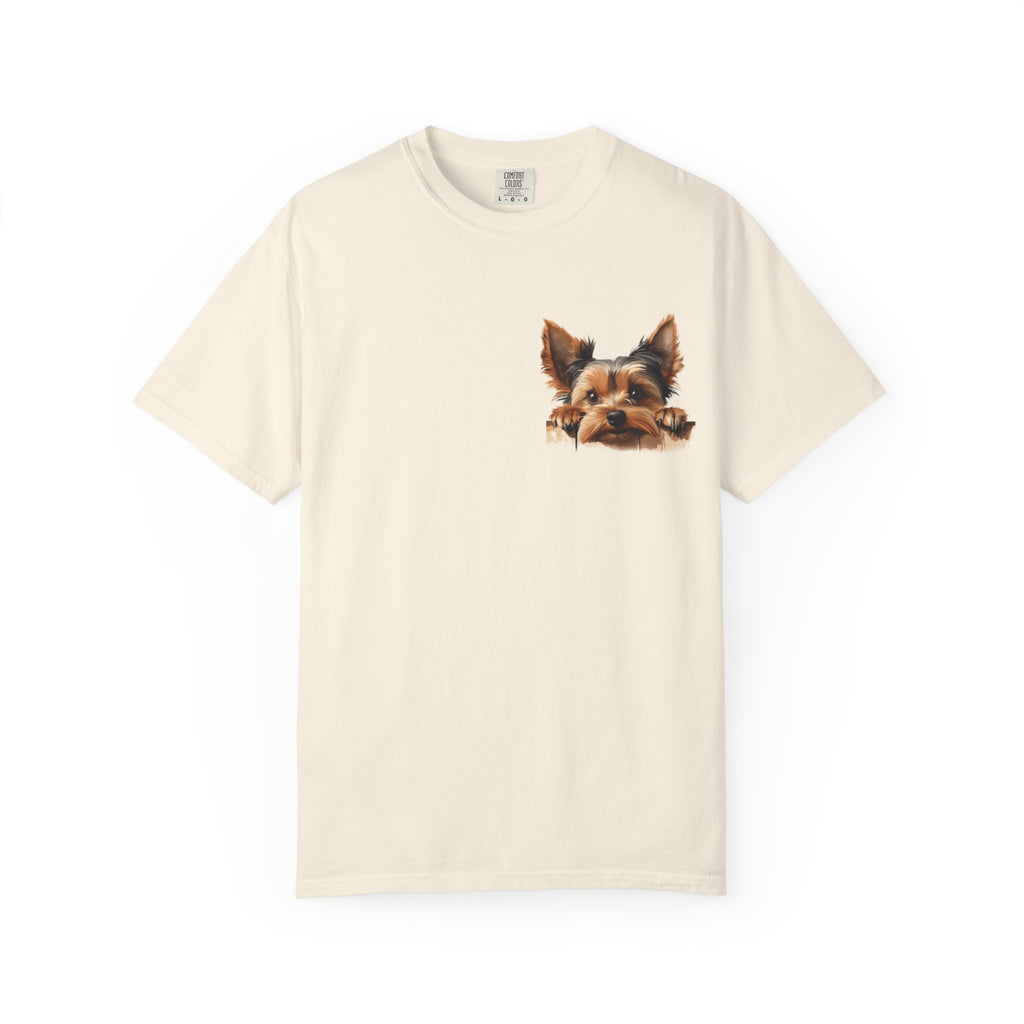 Yorkie Peeking T-Shirt — Cute Yorkshire Terrier Graphic Tee
