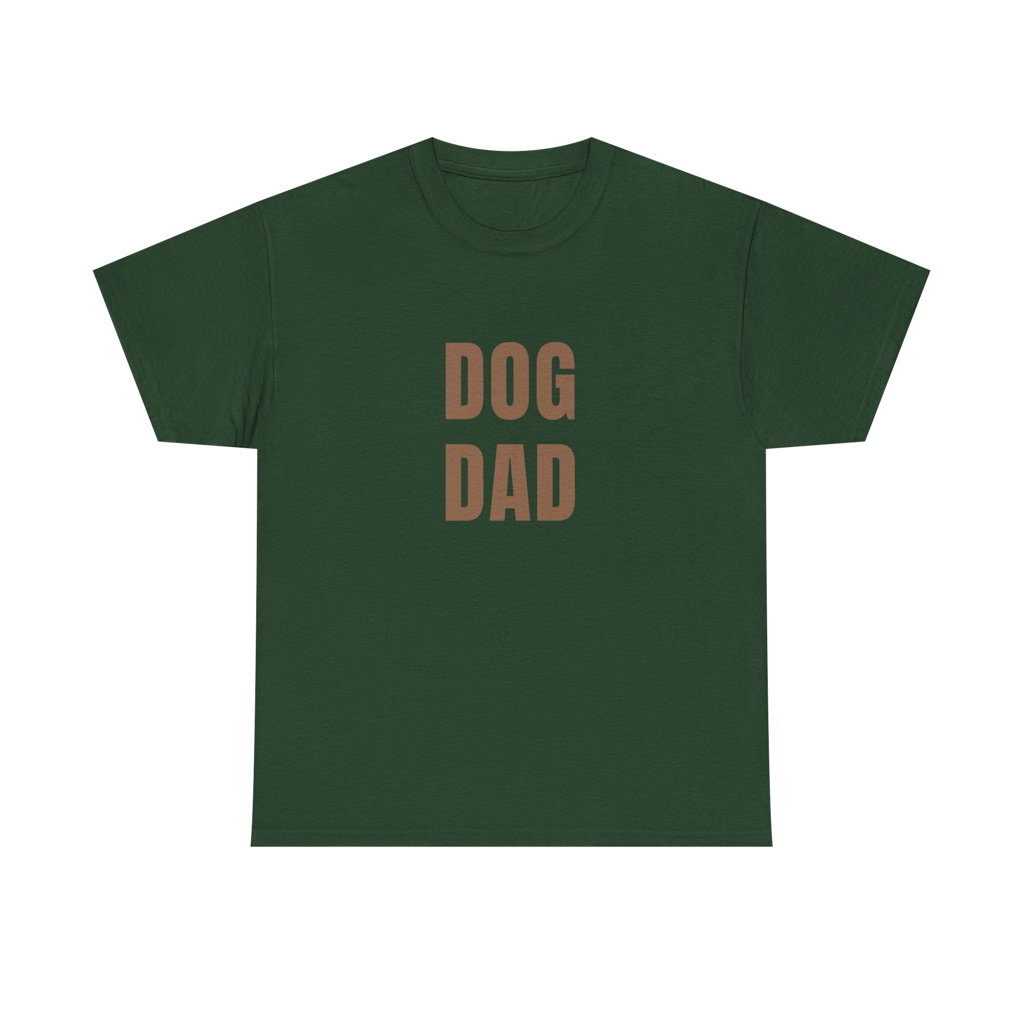 Dog Dad T‑Shirt — Bold Brown Text Pet Lover Tee