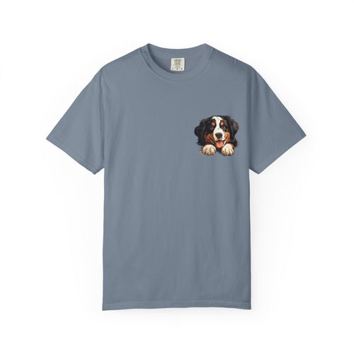 Bernese Mountain Dog Pocket Tee — Cute Puppy Graphic T-Shirt