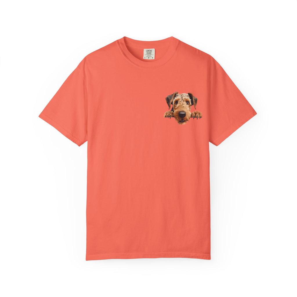 Peekaboo Airedale Dog T‑Shirt — Cute Puppy Graphic Tee