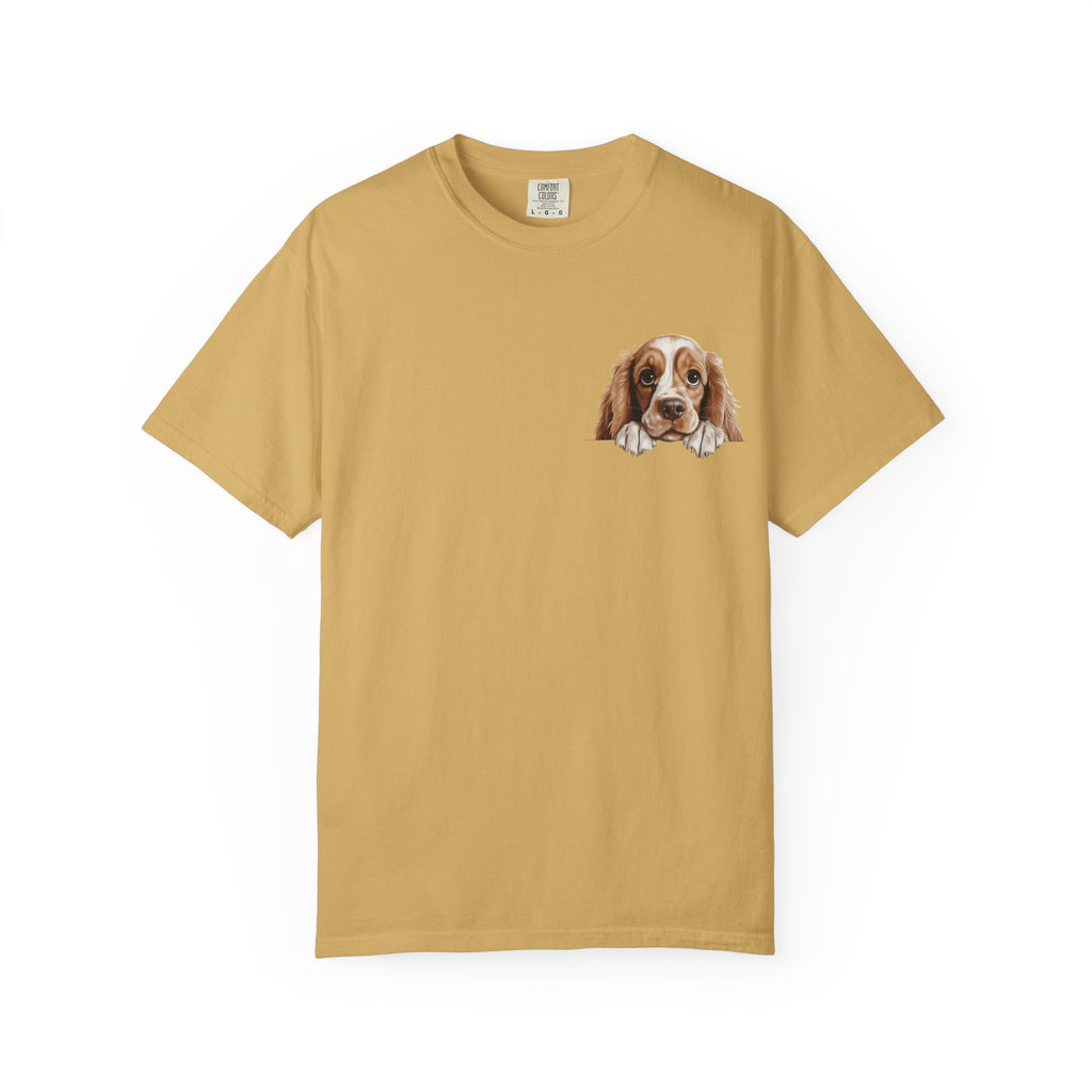 Basset Hound Pocket Tee — Cute Dog Face Graphic T-Shirt