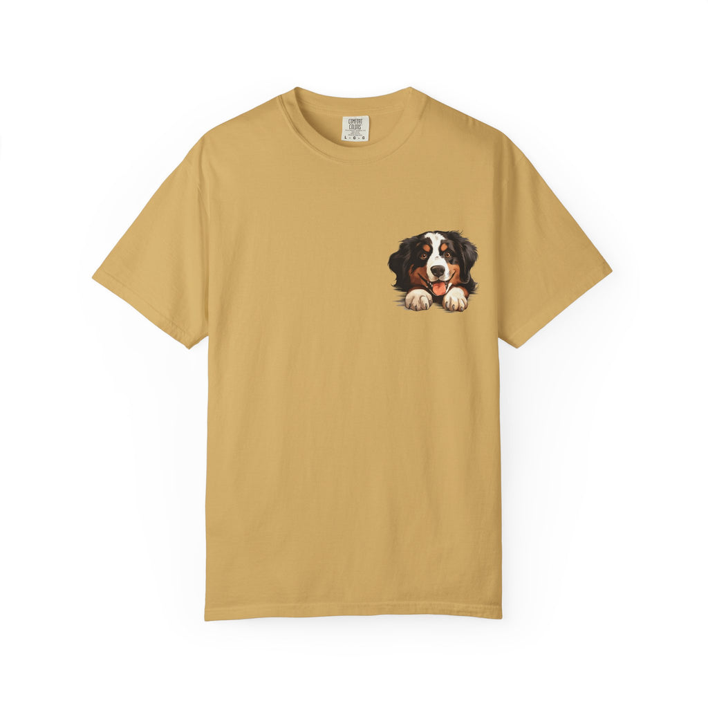 Bernese Mountain Dog Pocket Tee — Cute Puppy Graphic T-Shirt