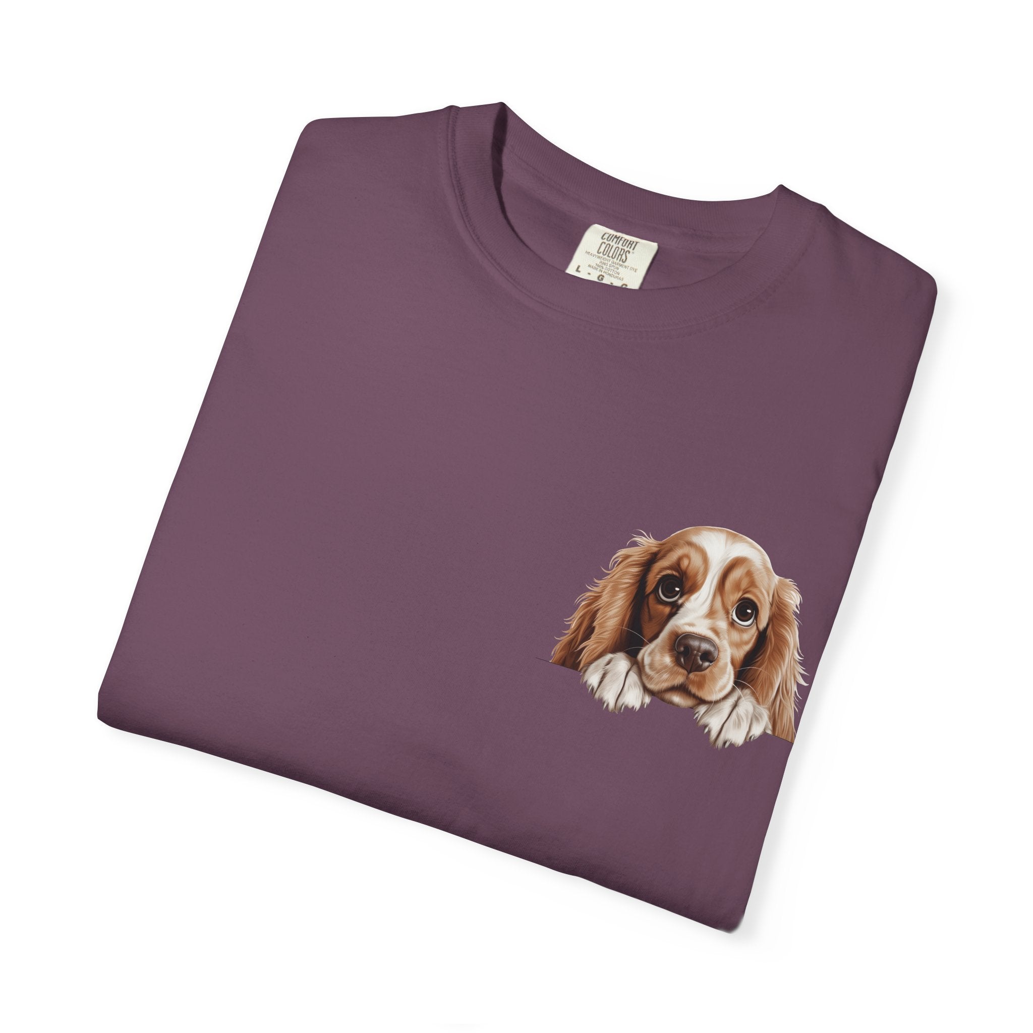 Basset Hound Pocket Tee — Cute Dog Face Graphic T-Shirt