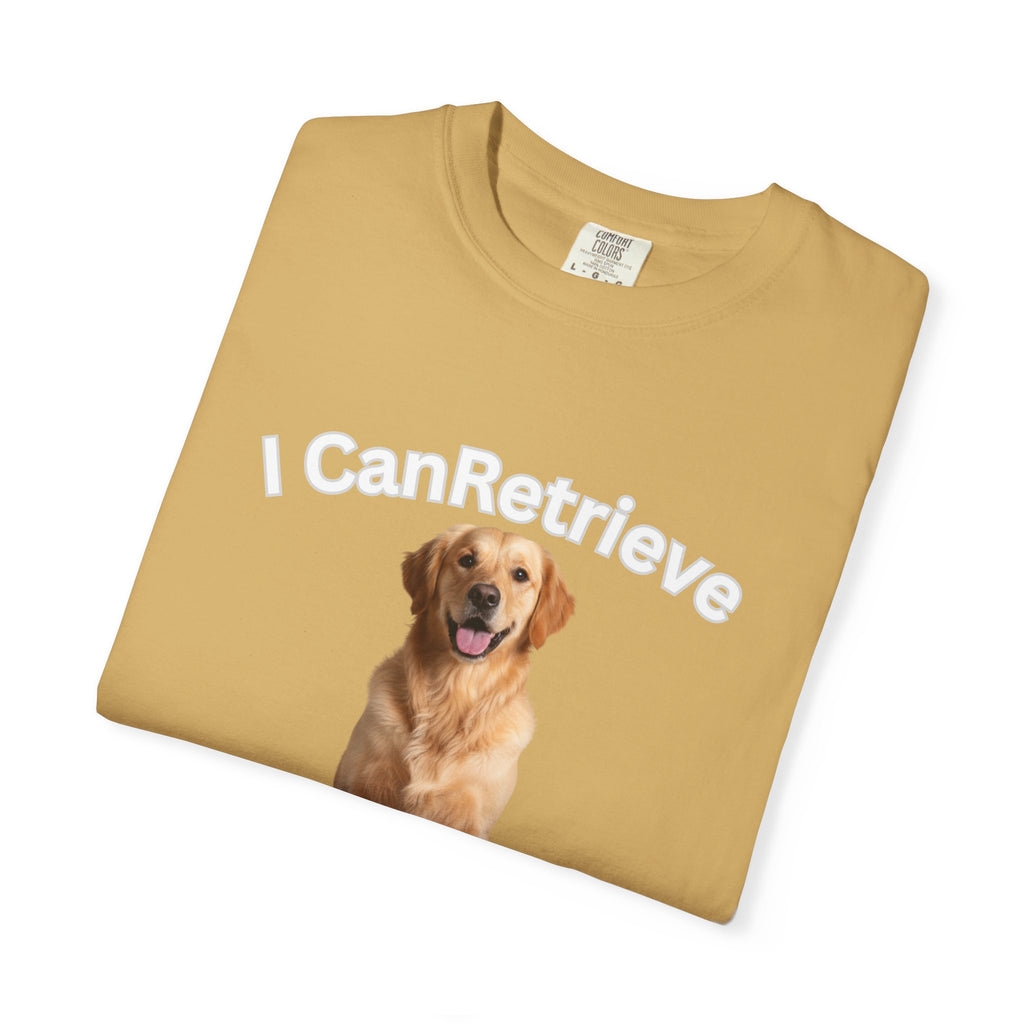 Golden Retriever Portrait T-Shirt — Realistic Dog Face Tee