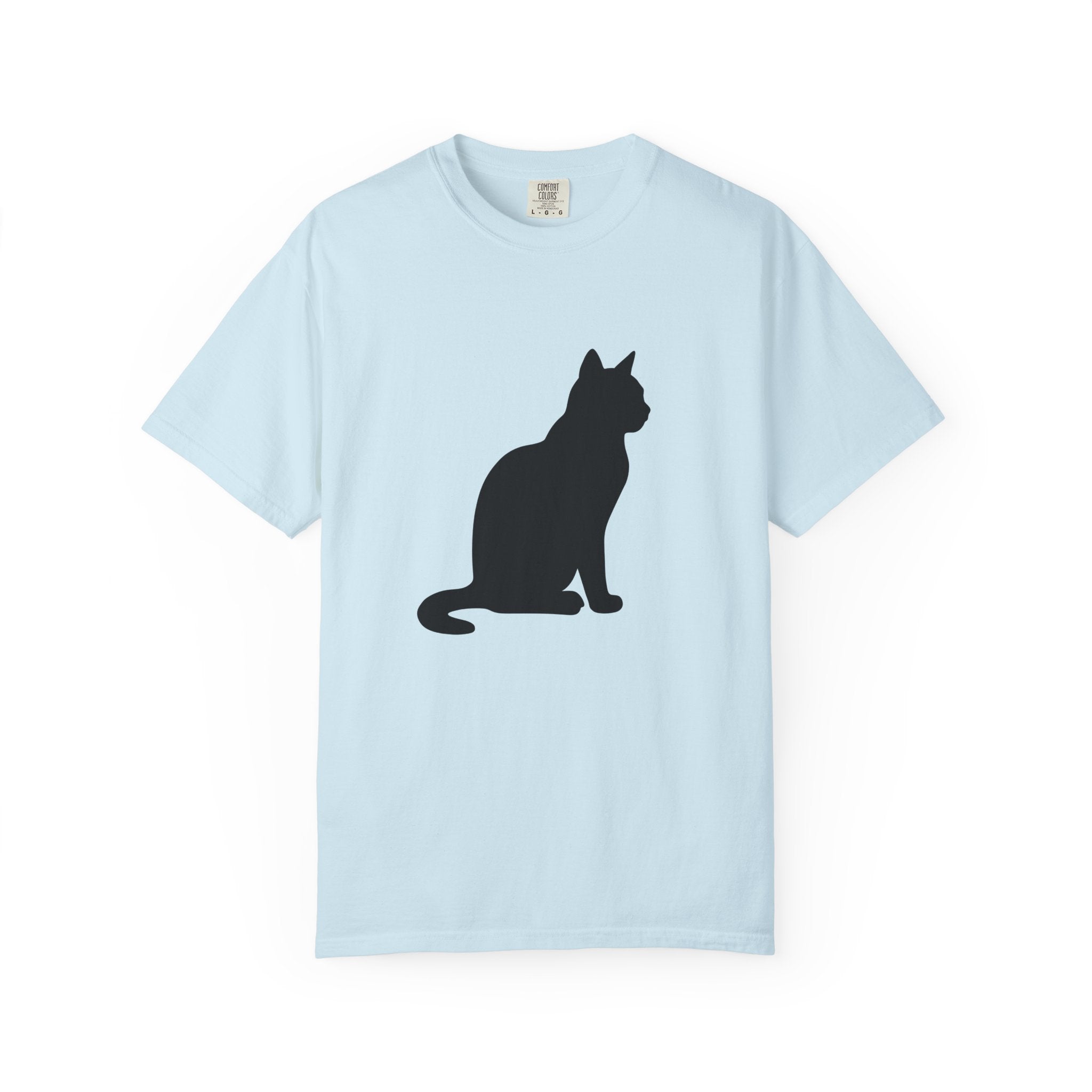 Cat Silhouette T‑Shirt — Minimal Black Kitty Graphic Tee