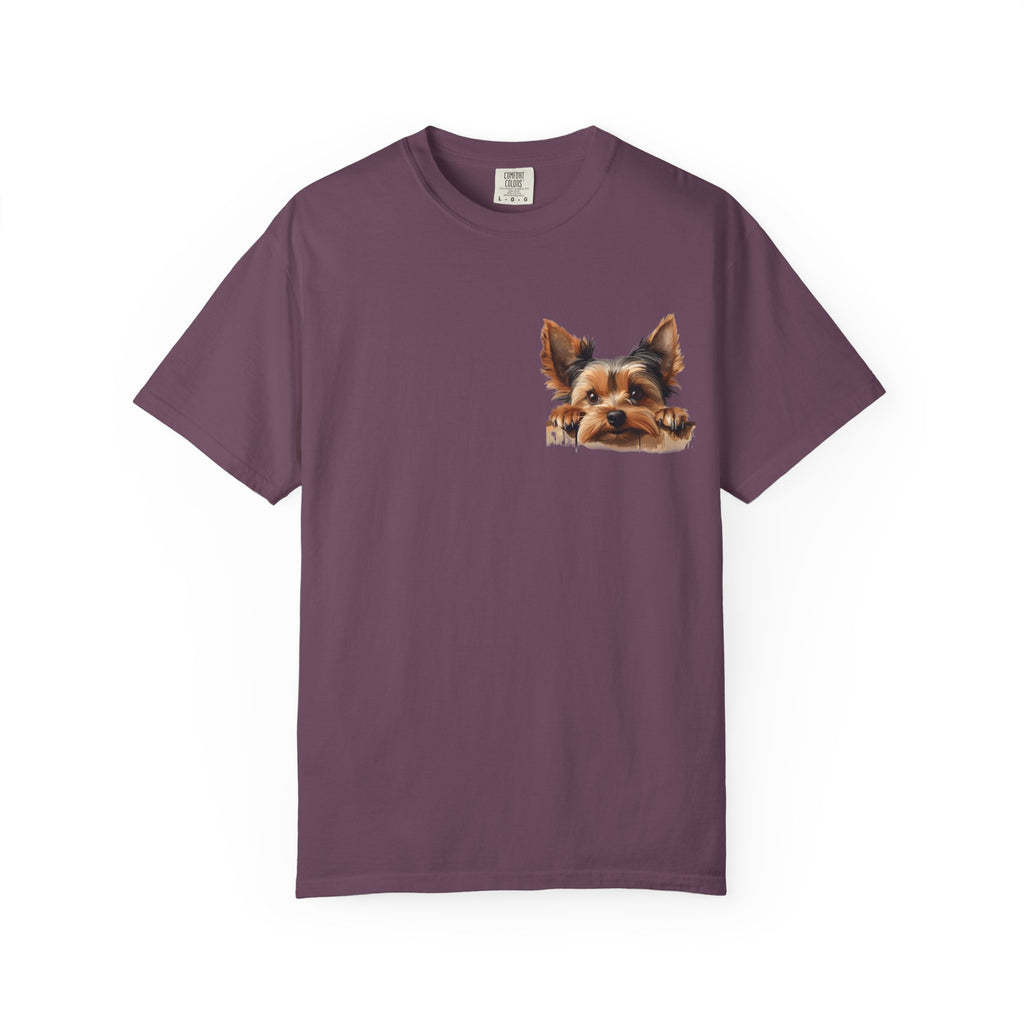 Yorkie Peeking T-Shirt — Cute Yorkshire Terrier Graphic Tee