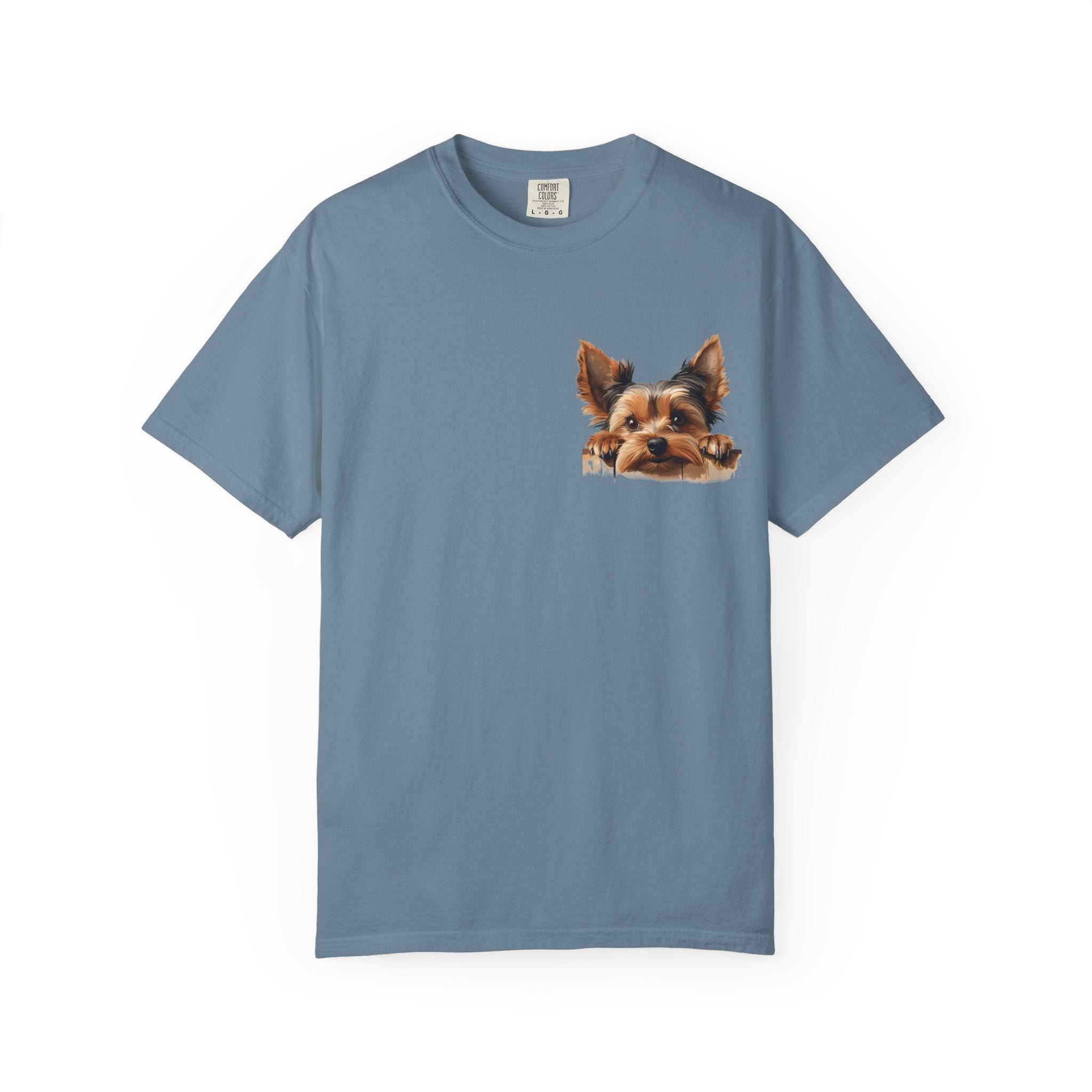 Yorkie Peeking T-Shirt — Cute Yorkshire Terrier Graphic Tee
