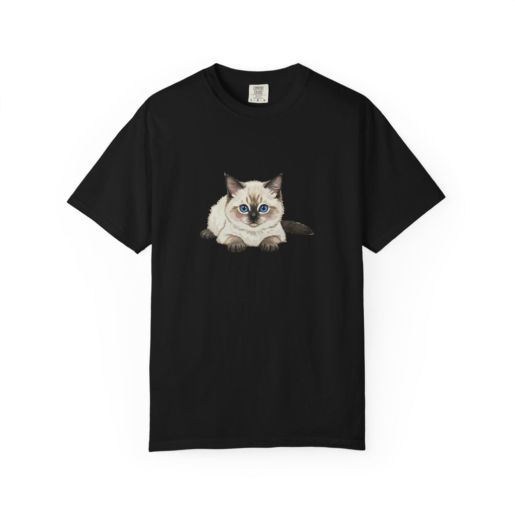 Cat Graphic T-Shirt — Cute Blue-Eyed Siamese Kitten Tee for Cat Lovers